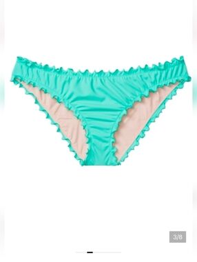 Victoria's Secret Seafoam Green The Ruffle Cheeky Bikini Bottoms